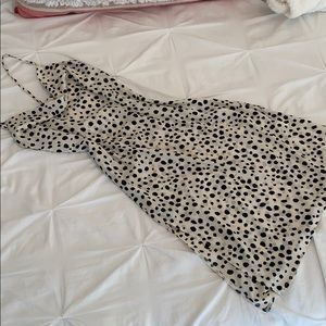 Dalmatian Print Midi dress with low back